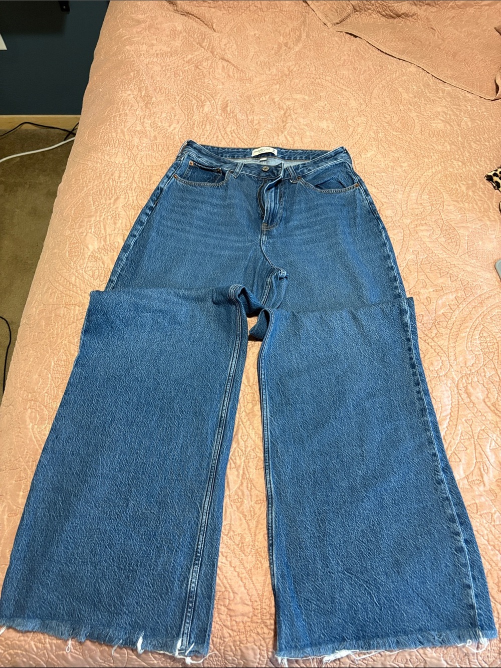 Classic Wide Leg Blue Women's Jeans